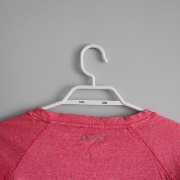 Champion Women's Pink Sz Lrg Athletic Crewneck Long Sleeve Stretch T-Shirt Top - Picture 6 of 13